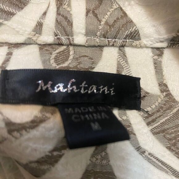 Mahtani Gray/White Embroidered Grommet open blazer, size M - Picture 3 of 5